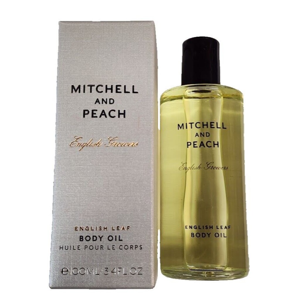 Mitchell and Peach English Growers Leaf Body Oil 3.4 fl oz Almond Vitamin E BNIB